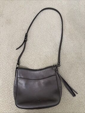 Coach Pebbled Leather Crossbody Bag in Brown